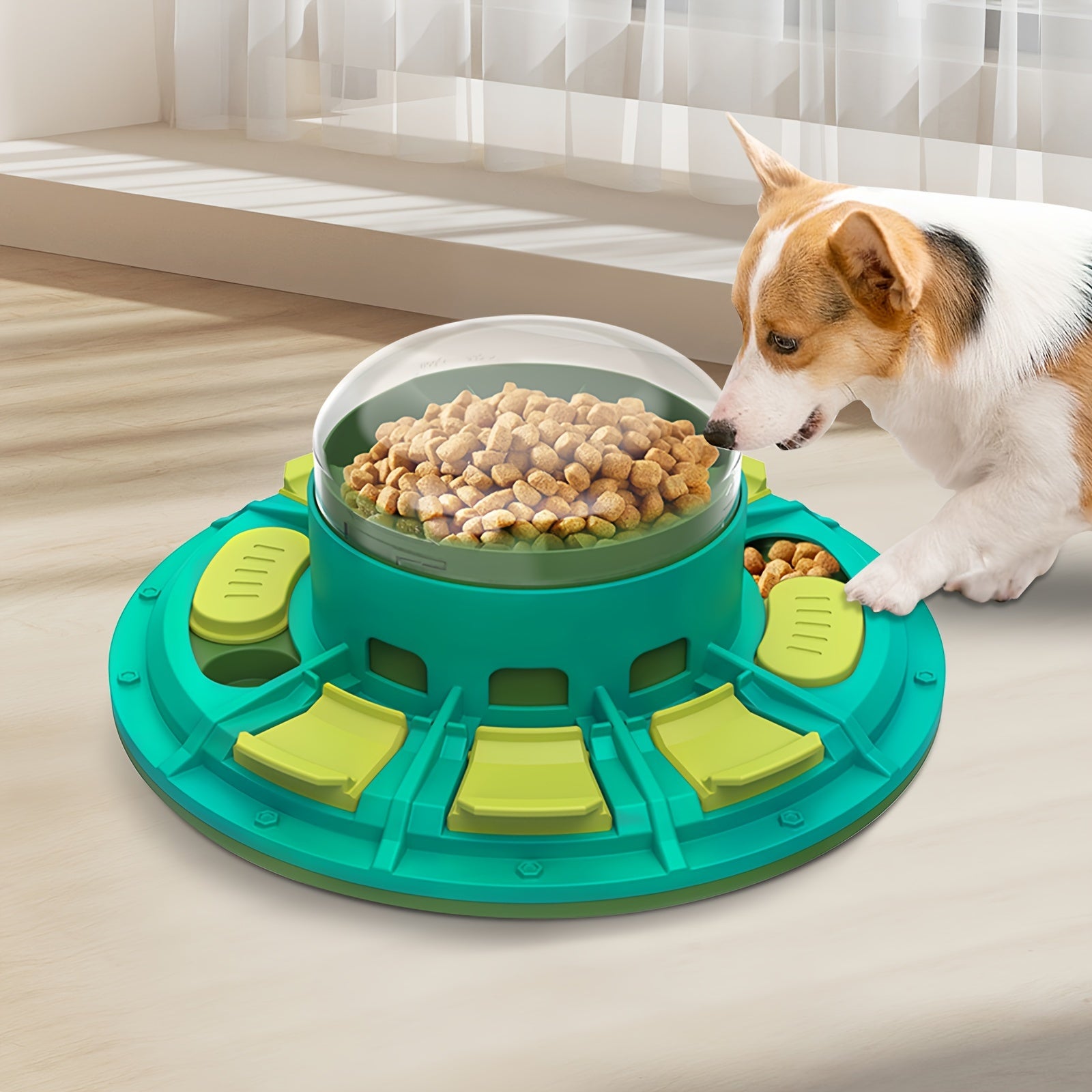 Distributeur de croquettes interactif pour chien