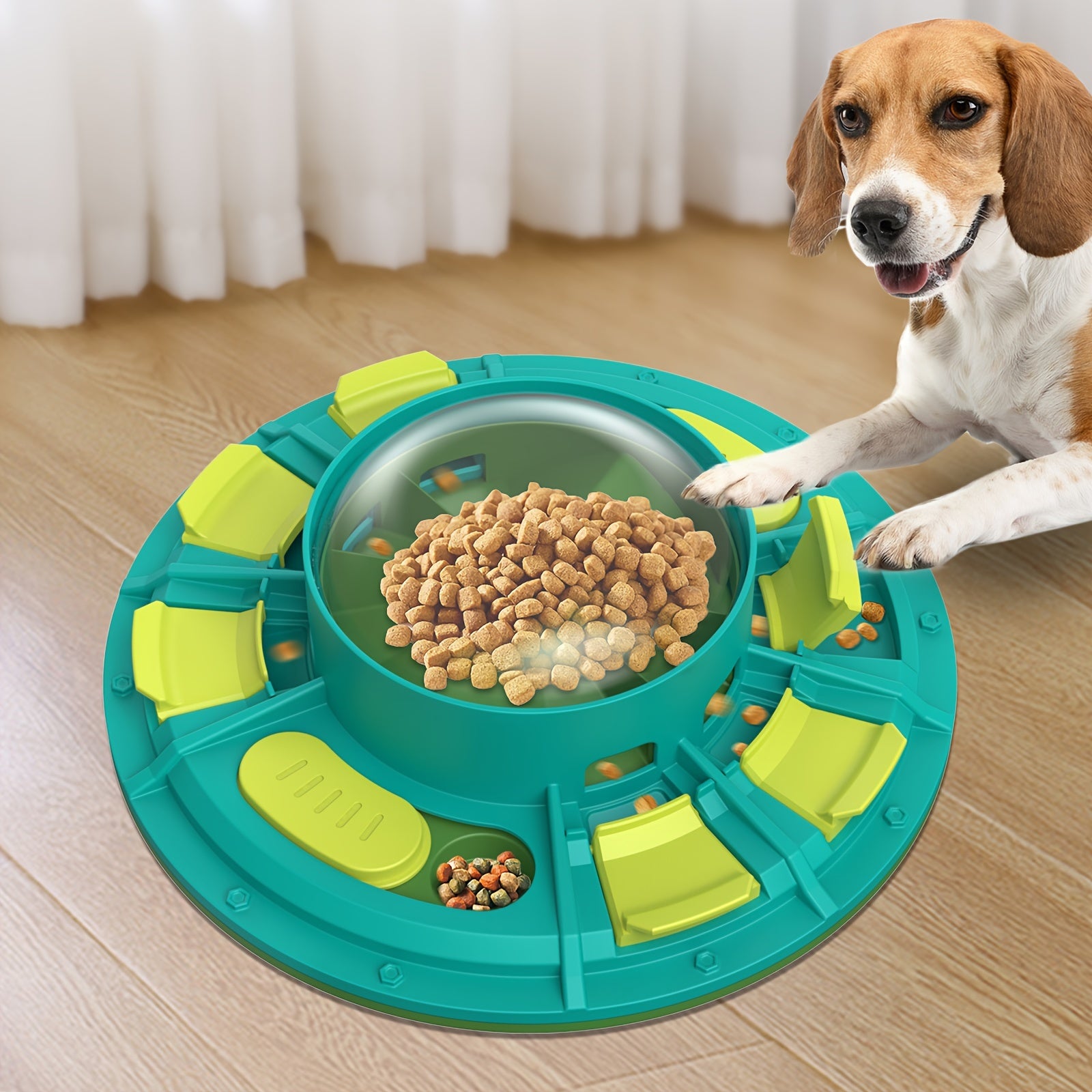 Distributeur de croquettes interactif pour chien